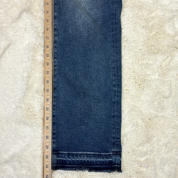 Pilcro by Anthropologie Cigarette High Rise Distressed Blue Jeans 32T EUC - Picture 12 of 14